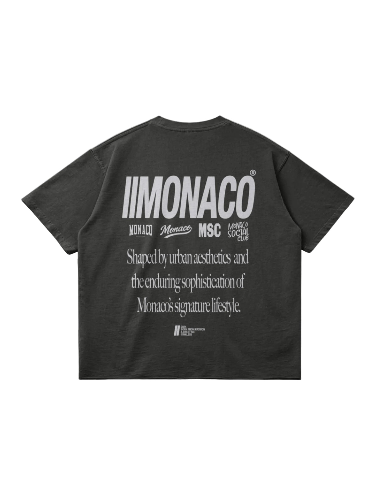 T-shirt MONACO AESTHETIC - Gris foncé