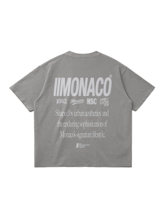 MONACO AESTHETIC TEE - LIGHT GRAY