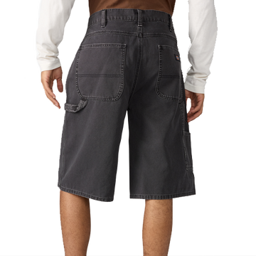 Worn In Relaxed Carpenter Duck Shorts 13" - Black