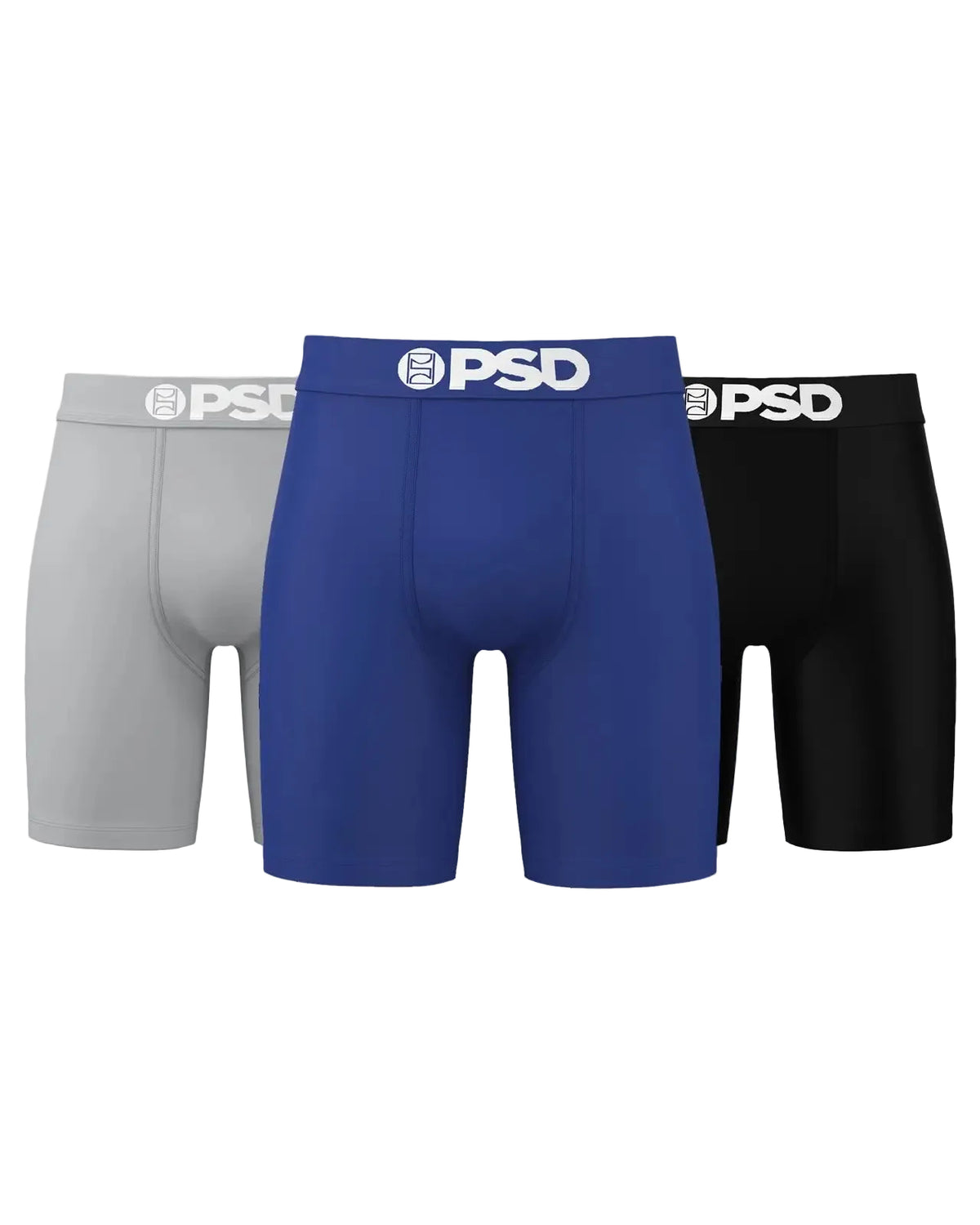 PSD Boxers Solids 3 Pack - BLue/Grey/Black