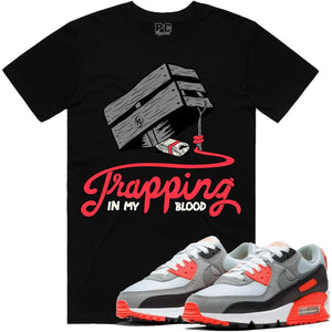 T-shirt Planet of the grapes TRAPPING Black w/ Infrared & Gray