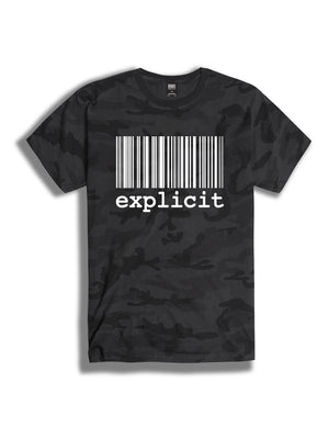 T-shirt explicit BARCODE Black camo