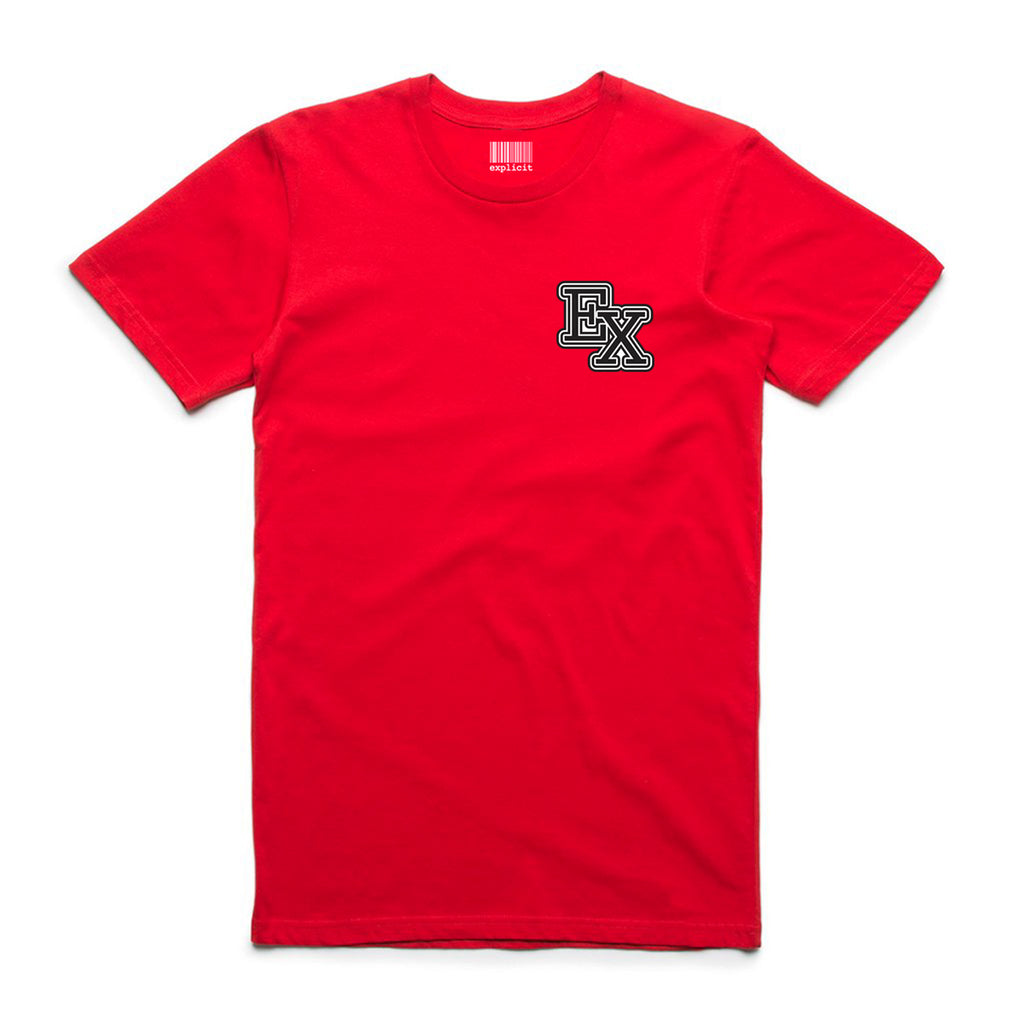 T-shirt explicit BACK SKULL Red