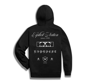 Hoodie Explicit Nation black (Front/Back Print)