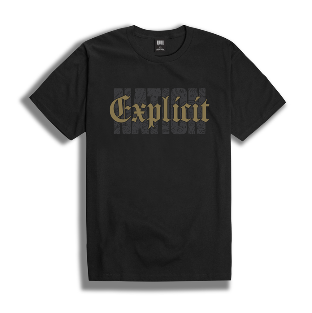 T-shirt Explicit Nation Black/Gold