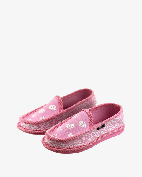 Bandana Slippers Pink white Quebec Streetwear