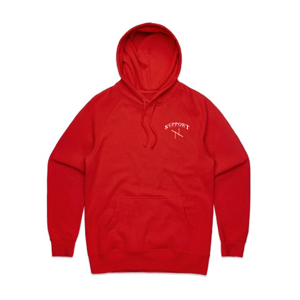 Support hoodie red