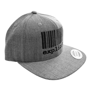 SNAPBACK EXPLICIT BARCODE HEATHER GREY