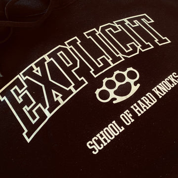 Hoodie Explicit SCHOOL OF HARD KNOCKS BLACK