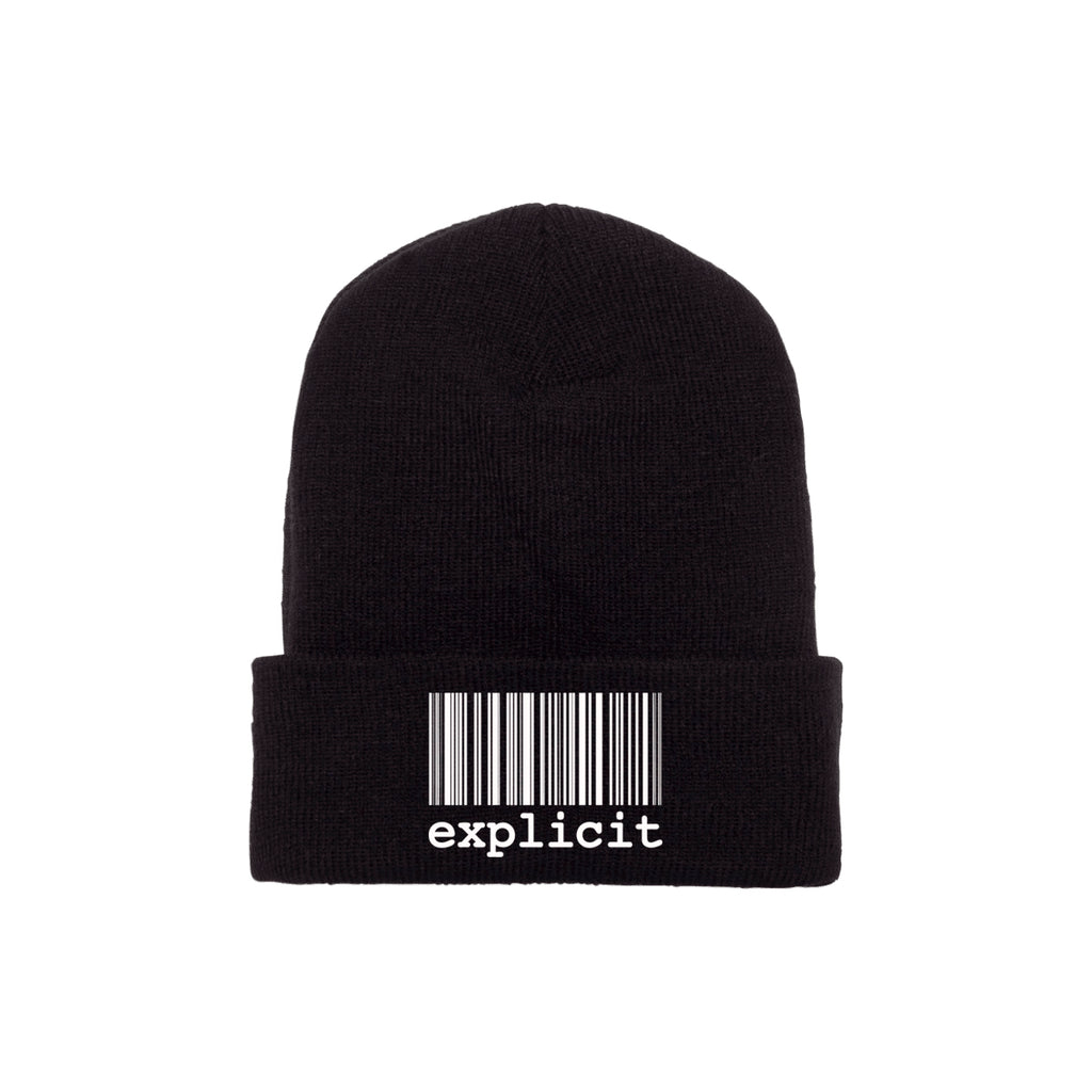 BEANIE EXPLICIT BARCODE BLACK