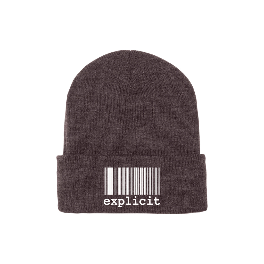 BEANIE EXPLICIT BARCODE Dark Grey