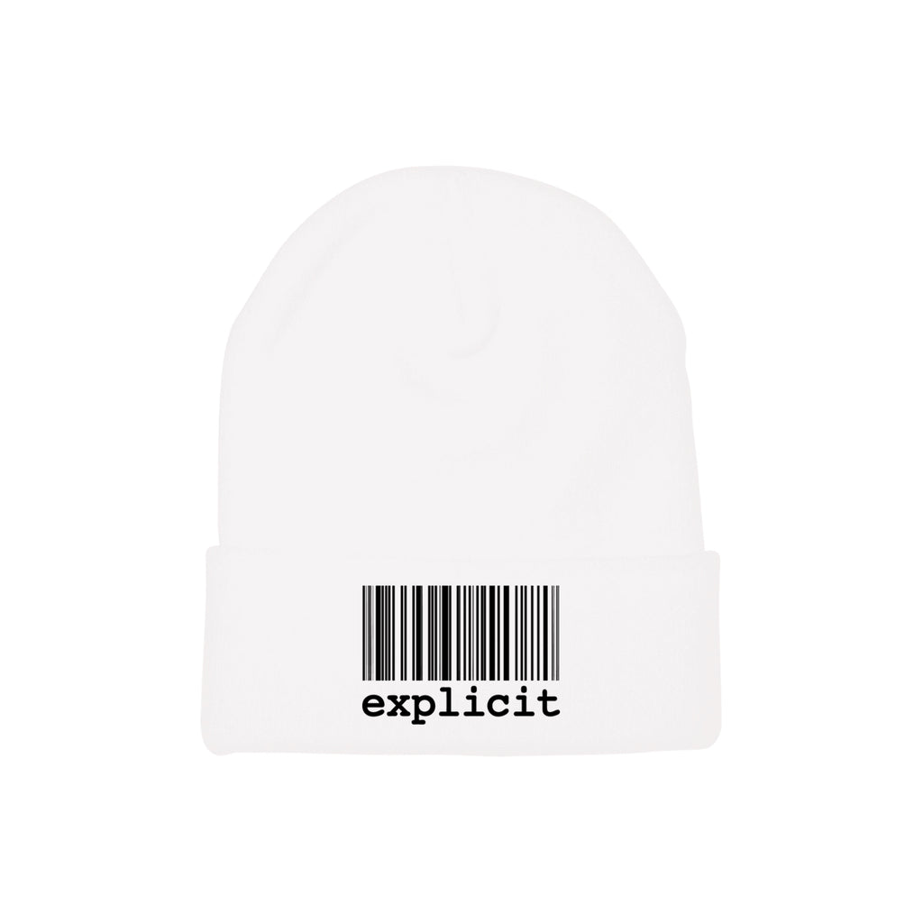 BEANIE EXPLICIT BARCODE White