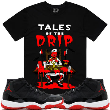 T-shirt Planet of the grapes TALES DRIP - Black w/ Red